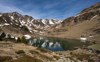 Картинка Андорра, Lake, Горы, гора, Озеро, Tristaina, Природа