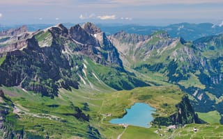 Картинка Альпы, Швейцария, Engelberg, альп, гора, Горы, Озеро, Природа