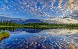 Картинка Норвегия, Hemsedal, облако, отражении, Горы, облачно, Отражение, Природа, отражается, гора, Озеро, Облака