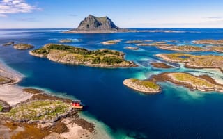 Картинка Норвегия, Nordland, Природа, Море, Остров