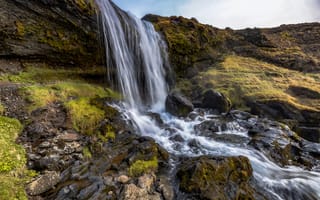 Картинка Исландия, Selvallafoss, Камень, Водопады, речка, Реки, Природа, Камни, река