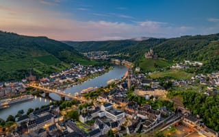 Картинка Германия, Cochem, мост, город, Реки, Города, Мосты, речка, река, Здания, Дома