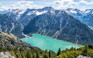 Картинка Альпы, Австрия, Пейзаж, Горы, Природа, гора, Gebirgssee, альп, Озеро