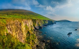 Картинка Ирландия, Dunquin, берег, скалы, Утес, Природа, скале, Побережье, Океан, Скала