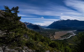 Картинка Аргентина, Patagonia, Пейзаж, гора, Горы, Реки, Природа, река, речка