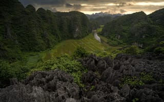 Картинка Вьетнам, Ninh, гора, Пейзаж, Binh, Горы, Природа