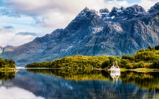 Картинка Лофотенские, острова, гора, Горы, Норвегия, Природа