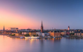 Картинка Стокгольм, Швеция, Корабли, корабль, Дома, Города, город, Здания