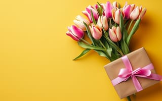 Картинка 8, марта, день, женский, цветок, Букеты, Цветной, коробки, Международный, тюльпан, Подарки, Цветы, подарков, Коробка, подарок, букет, коробке, Тюльпаны