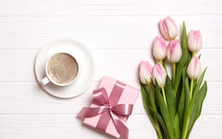 Картинка Международный, женский, Букеты, чашке, коробки, Лента, Кофе, марта, Тюльпаны, Чашка, Бантик, коробке, бант, бантики, день, подарков, Коробка, Подарки, ленточка, подарок, тюльпан, цветок, букет, Цветы