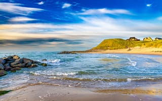 Картинка Дания, Море, Природа, Побережье, Пейзаж, берег