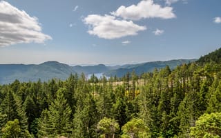Картинка Канада, Vancouver, Леса, Облака, Горы, лес, Island, облако, гора, облачно, Пейзаж, Природа