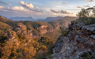 Картинка Австралия, New, облачно, Облака, гора, Скала, Утес, облако, Природа, скалы, South, Wales, Горы, скале