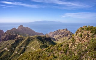 Картинка канарские, острова, Горы, скале, Утес, Природа, Канары, скалы, Tenerife, Испания, гора, Скала