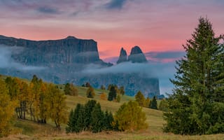 Картинка Италия, South, Tyrol, гора, облако, Облака, облачно, Горы, Природа