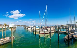 Картинка Германия, Bodensee, Пристань, Речные, Пирсы, Природа, Озеро, Причалы, Лодки, суда