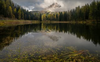 Картинка Италия, Горы, Озеро, гора, облако, Природа, Облака, облачно