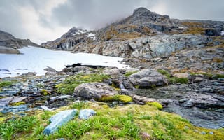 Картинка Новая, Зеландия, Природа, гора, National, Aspiring, Mount, Горы, Озеро, Park