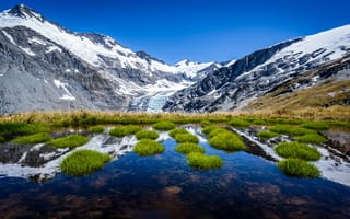 Картинка гора, Природа, Горы, Пейзаж, Озеро