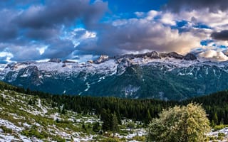 Картинка Италия, Горы, Облака, Природа, облачно, облако, гора