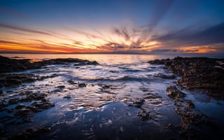 Картинка Море, Природа, закаты, Рассветы, берег, Побережье, закат, рассвет