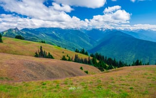 Картинка Вашингтон, США, Горы, Пейзаж, облако, Hurricane, Облака, Парки, гора, Природа, Ridge, облачно, парк, америка, штаты