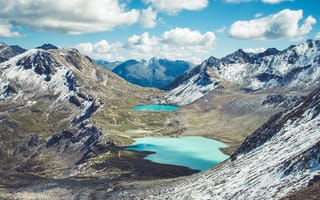 Картинка Альпы, Швейцария, облако, Озеро, Облака, Природа, альп, Davos, Горы, облачно, гора
