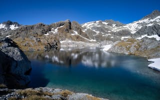 Картинка Новая, Зеландия, гора, Горы, Lake, Природа, Wilson, Озеро