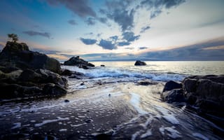 Картинка Море, скалы, Природа, Побережье, берег, Скала, скале, Утес