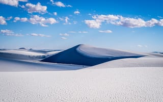 Картинка США, White, Песок, Облака, Sands, Природа, облако, песка, Парки, штаты, парк, песке, National, Park, облачно, америка