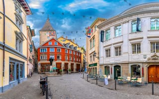 Картинка Цюрих, Швейцария, Дома, город, улице, Улица, Здания, улиц, Города
