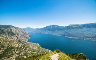Картинка Италия, гора, Природа, Горы, Озеро