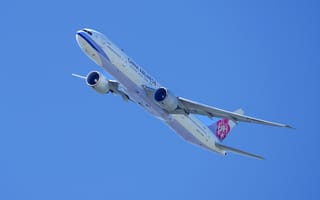 Картинка Самолеты, Пассажирские, Полет, Boeing, Airlines, Авиация, летят, 777-300, China, летит, Боинг, летящий