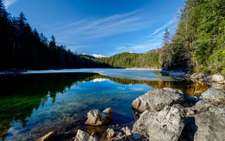 Картинка гора, Природа, Камень, речка, Горы, река, Камни, Реки