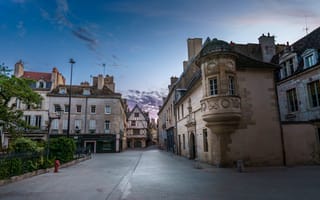 Картинка Франция, Dijon, Города, улице, Улица, улиц, Уличные, фонари, Дома, город, Здания