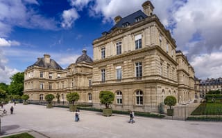 Картинка париже, Дворец, Франция, облачно, дворца, город, Города, Облака, Дома, облако, Париж, Здания