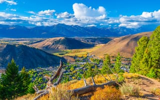 Картинка США, Wyoming, облако, америка, облачно, Горы, Природа, штаты, гора, Облака, Пейзаж