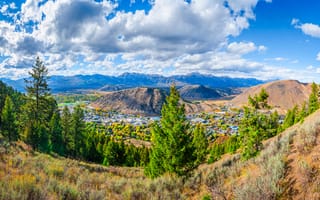 Картинка штаты, Grand, Горы, США, Природа, парк, облачно, Облака, Park, Teton, америка, National, гора, Пейзаж, Парки, облако
