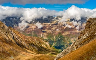 Картинка Альпы, Швейцария, облачно, Природа, альп, гора, Горы, облако, Ticino, Облака