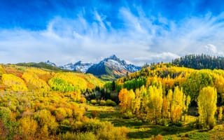 Картинка штаты, Colorado, гора, америка, США, осенние, Горы, Природа, Осень, Пейзаж