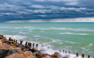 Картинка Дания, Море, Природа, Камень, Камни, берег, Побережье