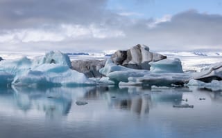 Картинка Исландия, Лед, Природа, Снег, льда, снега, снеге, снегу