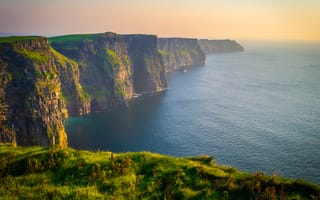 Картинка Ирландия, Cliffs, берег, of, Moher, скале, Скала, Утес, Природа, Побережье, скалы, Океан
