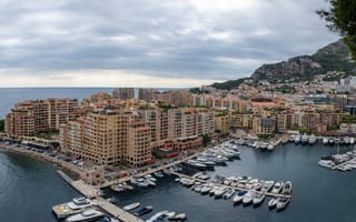 Картинка Монако, Море, Города, Причалы, Яхта, Пирсы, город, Здания, Дома, Пристань