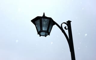 Обои фонарь, Зима, снег