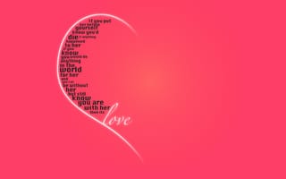 Обои чувства, любовь, день всех влюбленных, слова, день святого валентина, признание, праздник, половинка, сердце, розовый