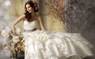Обои цветы, невеста, белый, платье, тереза мур