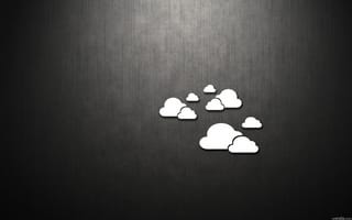 Картинка облако, темный фон, серый, белый, минимализм