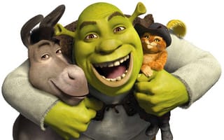 Картинка Shrek, кот в сапогах, осел, анимация, мультик, шрек