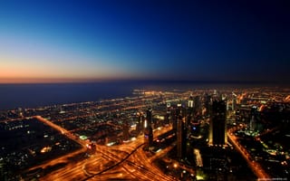 Картинка ночь, красота, Дубаи, Dubai, city